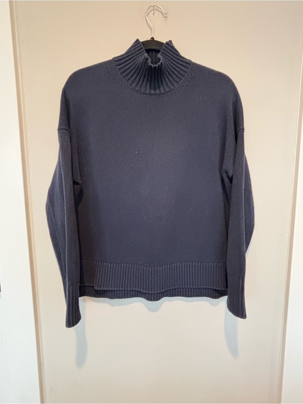 Everlane Navy Thick Cotton Turtleneck Sweater